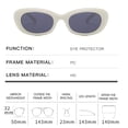 thumbnail image 2 of Gafas de sol de moda con montura redonda de ojo de gato retro, fabricadas en PC, HD, 2 of 5