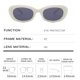 thumbnail image 2 of Gafas de sol retras de la tendencia de la moda de las gafas de sol del marco redondo del ojo de gato, hechas de PC, HD, 2 of 5