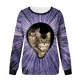 thumbnail image 4 of Pntutb Mujer Camisas Gráfico Impreso Manga Larga Cuello Redondo Sudadera Pullover Tops Cómodos Pntutb Pntutb-5499, 4 of 4