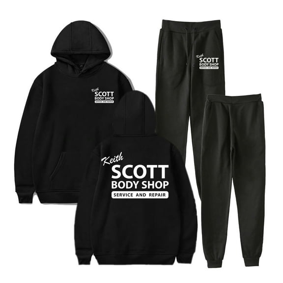 Keith Scott Body Shop One Tree Hill Hoodie Jogger Pants Two Piece Set Sweatshirts Sweatpants Women Men's Set