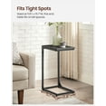 thumbnail image 4 of VASAGLE End Table C Shaped Sofa Side Table Snack Side Table for Bedroom Side Table Living Room Ebonized Oak and Black, 4 of 6