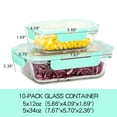 thumbnail image 2 of Contenedores de Almacenamiento de Alimentos UMEIED Pack de 10 con Tapa Hermética de Vidrio, 2 of 6