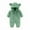 Green, variant on ZyeKqe Newborn Baby Rompers Footie Snowsuit Baby Girls Boys Winter Warm Hooded Jumpsuits Outfits