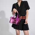 thumbnail image 4 of Bolsa A Cuestas Bolso De Viaje Simple De Cadena De Moda De Pvc De Gran Capacidad Para Mujer (Rojo Rosa) Tmvgtek Para Estrenar, 4 of 6
