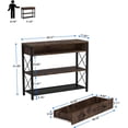 thumbnail image 3 of Credenza de Recibidor, Mesa de Entrada con Cajon y 3 Repisa, Estante Organizador de Recibidor Modernas, Credenzas Decorativa para Sala, Recámara, Comedor, 3 of 4