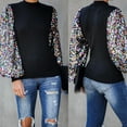 thumbnail image 7 of Women Casual Sequins T Shirt Blouse Ladies Long Sleeve Loose Tee Tops Pullover, 7 of 7