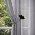 thumbnail image 3 of Evideco French Home Goods Osaka Ginkgo Leaf Black Curtain Tiebacks 2 Count, 3 of 8