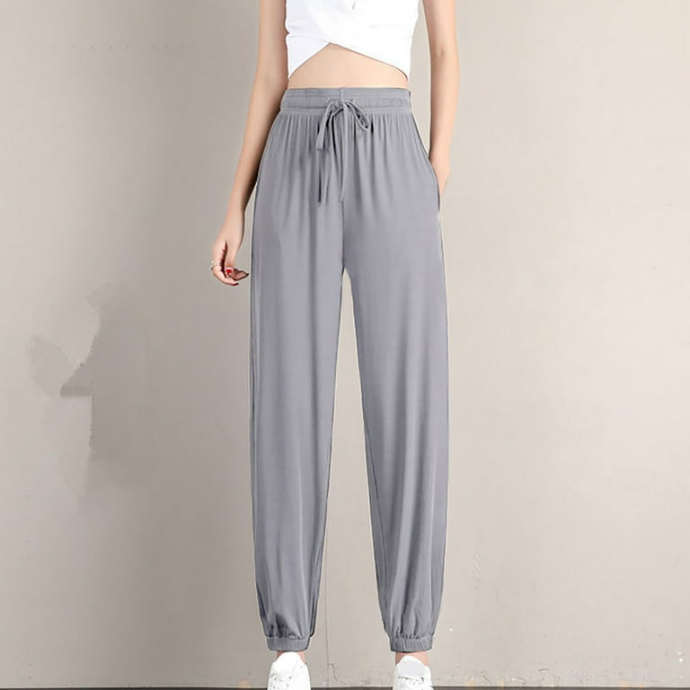 HAPIMO Sweatpants Jogger Cuff Pants for Women Clearance Summer