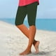 thumbnail image 2 of Ploknplq Shorts for Women,Ladies Shorts,Loose Shorts Women,Leggings For Women Knee Length Leggings Cropped Pants Casual Solid Comfy,Womens Shorts Dressy Casual,Comfy Shorts for Women Green 2 XL, 2 of 5