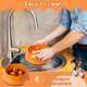 thumbnail image 4 of Cuenco antiglotón para perro gato, cuenco de alimentación antideslizante que promueve una ingesta de alimentos más lenta, cuenco interactivo de melamina antihinchazón (naranja M) JM, 4 of 5