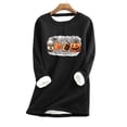 thumbnail image 1 of Hauts Mode Décontractée pour Femmes Manches Longues Col Rond Blouses & Chemises Chandail en Molleton pour Femmes en Solde, 1 of 3