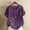 Purple, variant on QUNYINEY Pullover Tee Shirts Womens Casual Crew Neck Short Sleeve Dandelion Tops Linen Loose Button Tops for Women