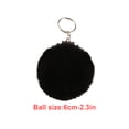 thumbnail image 2 of Cateissary Fuzzy Ball Llavero Encantadores Llaveros Multifuncional Conveniente Adorable Multi-colores Llaveros Mujeres Negro 4cm Artesanía Negro 6cm Cateissary HA059936-66, 2 of 6