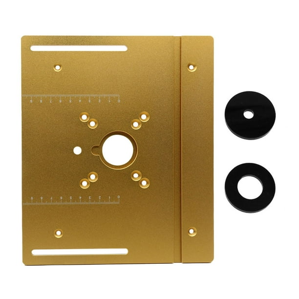 Placa de inserción de mesa enrutador, aleación de aluminio, fresado de madera, tablero abatible, máquina de recorte, herramienta auxiliar de grabado