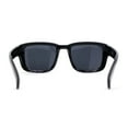 thumbnail image 4 of Kush Vented Side Visor Horn Rim Rectangle Plastic Sunglasses Shiny Black Gold Logo, 4 of 4