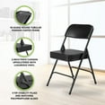 thumbnail image 2 of Chaise Pliante Rembourrée en Vinyle avec Coussin de 2 Pouces NPS 3200 Series, Noire, Lot de 2, 2 of 6