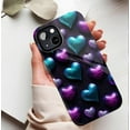 thumbnail image 5 of Glitter Heart Phone Case for Couples Valentine’s Day Gift Compatible with iPhone 11/12/13/14/15/16 (Pro Max/Plus), 5 of 9