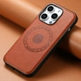 thumbnail image 5 of for iPhone 16 Pro Magnetic Phone Case, PU Leather Phone Case, Compatible with MagSafe,Non-Slip Enhanced Grip Anti-Fingerprint Shockproof Ultra Slim Rugged Phone Cover Case,Brown, 5 of 5