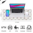 thumbnail image 5 of Long Mouse Pads for Desk,White Cartoon Unicorn Rainbow Heart Leaf Desk Mats on Top Of Desks, Desk Mouse Pad Extra Large with 3mm Non-Slip Base and Stitched Edge for Gaming,Work,Home 31.5"x11.8", 5 of 5