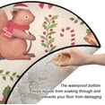 thumbnail image 3 of Coolnut Squirrel Rabbit Penguin Christmas Tree Mats Waterproof Tree Skirt, Cute Christmas Xmas Tree Stand Tray Mat Floor Protector Pad for Holiday Party Decoration, 28.3", 3 of 6