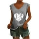 thumbnail image 1 of Camisetas sin mangas con cuello en V de verano para mujer, camisetas de manga corta con estampado de amor Retro OAVQHLG3B Store  lin121212, 1 of 5