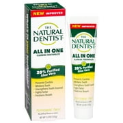 The Natural Dentist All In One Fluoride Toothpaste with Aloe, Peppermint Twist, 5 Ounce Tube