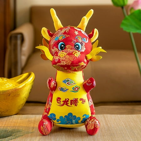 

Year Of The New Year Toy 2024 Flying In The Sky New Year Mascot Doll Toy Zodiac Home Decoration Ornament 23 Cm