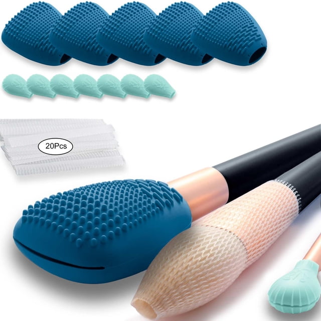 Soporte para brochas de maquillaje y almohadilla limpiadora de silicona Travel Blue
