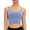 Blue, variant on Sports Bra for Women Seamless Crop Tank Top Built in Bra Longline Padded Bra Yoga Crop Tank Tops Workout Top for Running Yoga Gym Tank