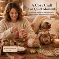 thumbnail image 6 of Patchwork Fabric Doll DIY Kit 12 Character Designs Santa Elf Snowman Angel, Beginner Sewing Craft for Home Decor Gift, 8-10in, 6 of 9