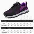 thumbnail image 3 of Tenis Zapatos Cordones Elásticos Transpirables Unisex para Deporte Outdoor (38 ) Negro Morado Likrtyny Tenis De Mujer Tenis De Hombre, 3 of 5