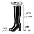 thumbnail image 7 of Women's Leather Knee High Platform Boots With Full Zipper Closure And High Heels For A Stylish And Confident, 7 of 7