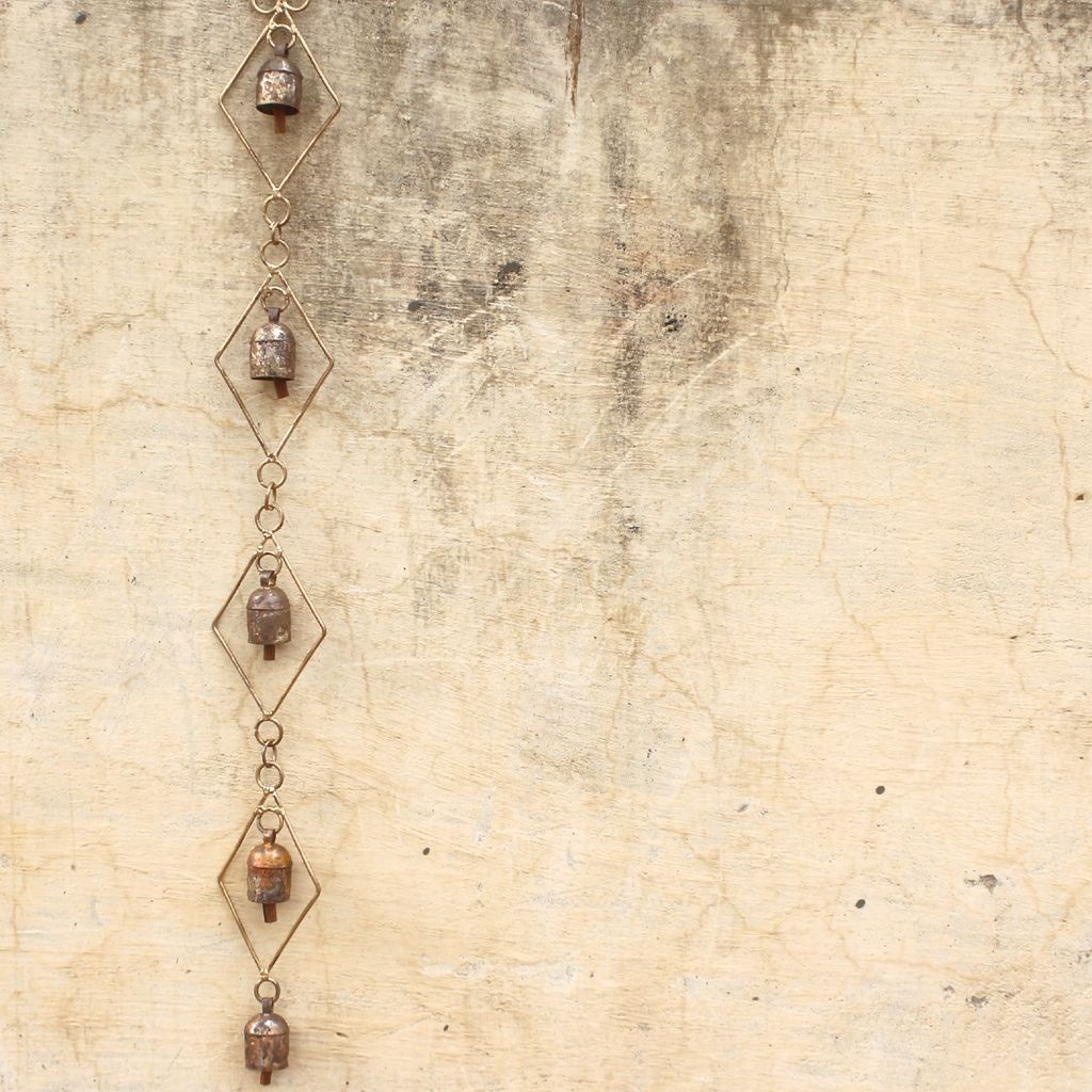 De Kulture Works Bell Metal Barfi Ghantada Wind Chime Hanging Bells for Home & Garden Decor