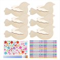 thumbnail image 1 of Paquete de 6 Kits Manualidades Carillón Viento Pájaros en 3D para Niños, Juego Animales Madera Pintar y Construir, Regalos Cumpleaños Niñas/Niños, 1 of 5