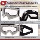 thumbnail image 5 of Gafas de motocicleta únicas para montar, gafas de ciclismo con lentes claros, marco negro y blanco, 5 of 6