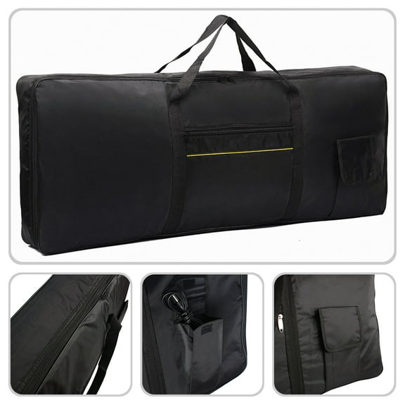 WRITWAA Portable Storage Bag for 61-Key Electronic Keyboard, Carry Case with Handle and Shoulder Strap