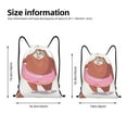 thumbnail image 4 of Kdxio Sloth with Donuts1 Print Drawstring Backpack Bag,Waterproof Draw String Back Sack, Gym Drawstring Bags Swim Bag For Unisex, 4 of 9