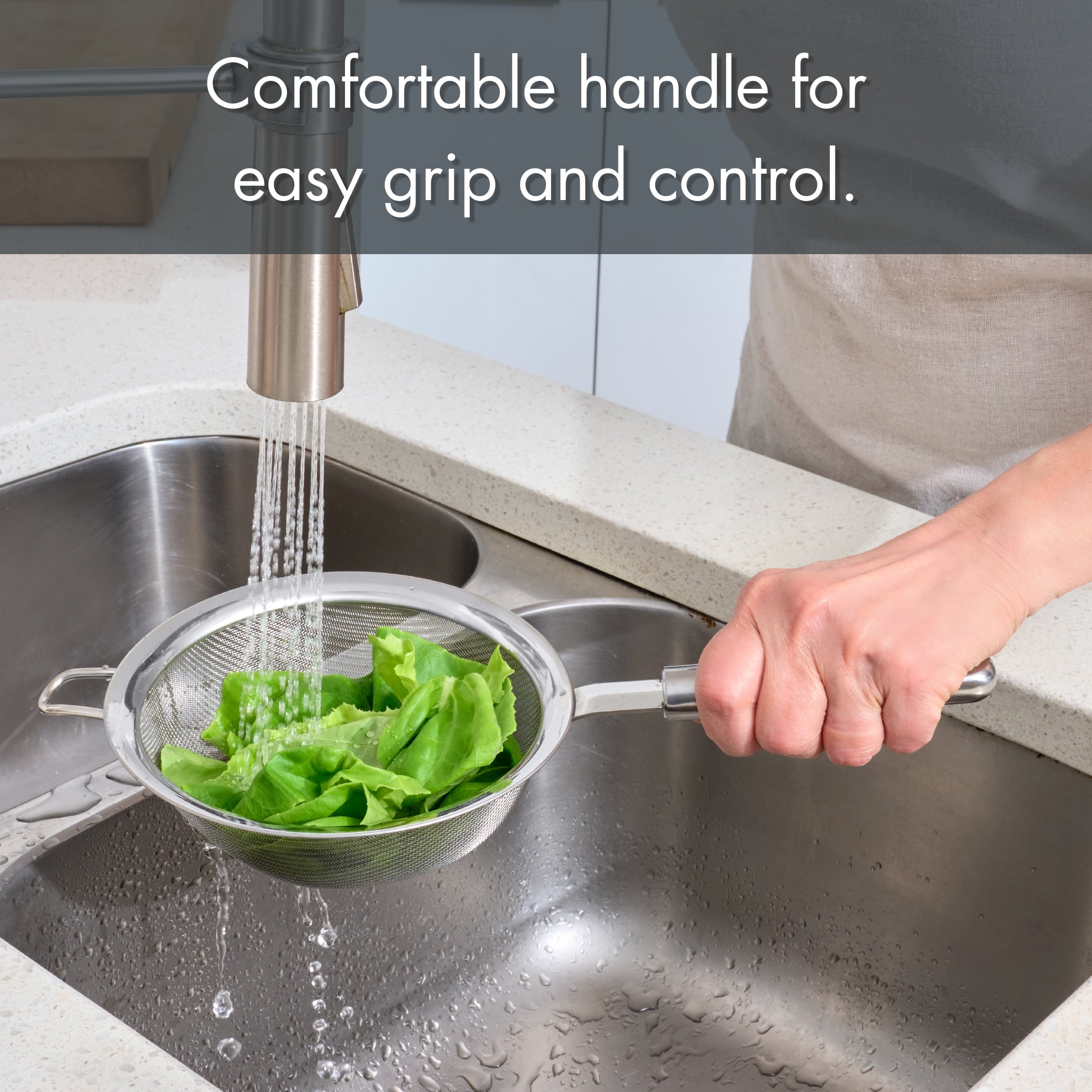 Mainstays 6 Inch Stainless Steel Kitchen Strainer