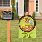 Big Dot of Happiness Funfari - Fun Safari Jungle - Party Decorations - Birthday Party or Baby Shower Welcome Yard Sign
