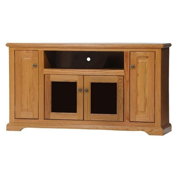 American Heartland 63856LT Oak Tall Deluxe Entertainment Console, Light
