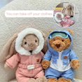 thumbnail image 5 of Conejito de peluche de esquí, lindo oso de peluche con traje de nieve, muñeco de peluche suave, regalo de cumpleaños de Navidad para niños, 5 of 5
