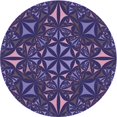 thumbnail image 1 of Ahgly Company Machine Washable Indoor Round Transitional Blue Area Rugs, 7' Round, 1 of 7