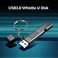 thumbnail image 4 of Amdohai 16GB USB3.0 U Disk Whistle USB Flash Drive 2-in-1 Design Portable U Disk Zinc Alloy Material Solid and Durable Plug and Play Silver, 4 of 5