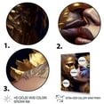 thumbnail image 3 of Designart Black And Gold Couple Kissing Art III Canvas Wall Art, 3 of 5
