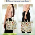 thumbnail image 4 of FORMRS Womens Corduroy Tote Bag Crossbody Shoulder Handbag with Pocket, Beige Floral, 4 of 7