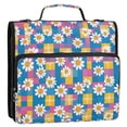 thumbnail image 5 of FORMRS Zipper Binder with Shoulder Strap 2-inch Ring 500 Sheet Capacity File Bag, Blue Checkered Daisy, 5 of 5