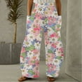 thumbnail image 2 of Birdeem Fashion Women Comfortable Printed Color Drawstring Leisure Pants Pockets Loose Pants, 2 of 5