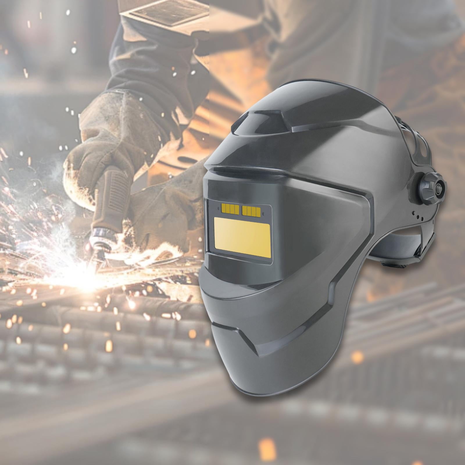 funtasica Auto Darkening Welding Helmet Protector Equipment Breathable Protection Supplies Adjustable Convenient Professional Cover Gold