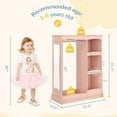 thumbnail image 5 of Curipeer Kids Dress up Storage with Flower Mirror, Kids Wardrobe Armoire for Bedroom - Pink, 5 of 9