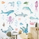 thumbnail image 1 of Adhesivos de pared con diseño de animales marinos, acuarela, vida marina, 1 of 4